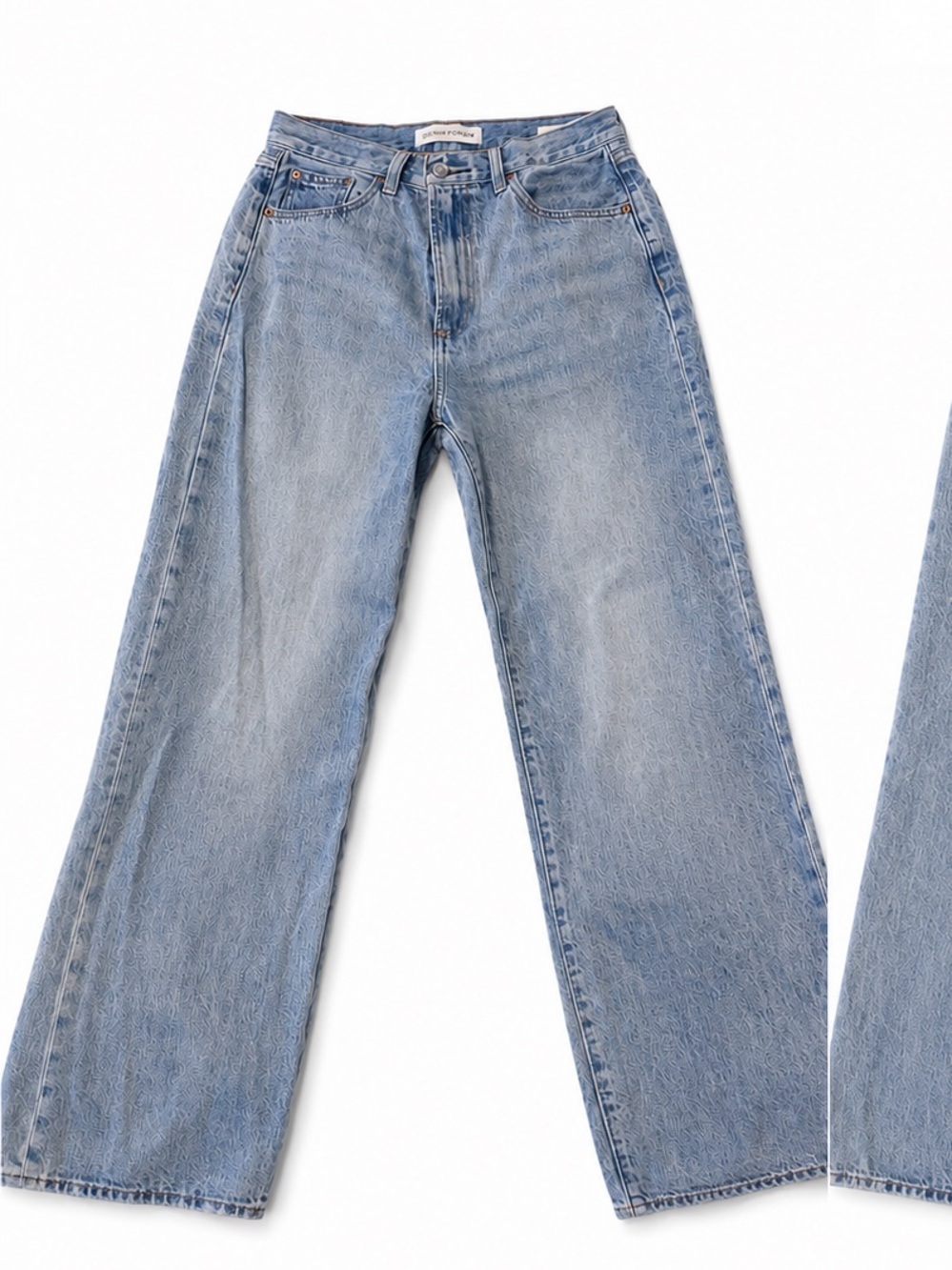 Aritzia Light Blue High-Rise Wide-Leg Jeans